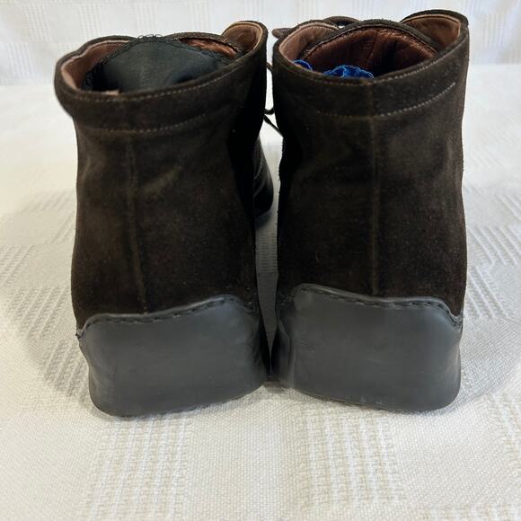 Barneys Mens 11 Chukka Boots Platform Lug Suede Dark Brown Made in Italy M25K09 main image 8
